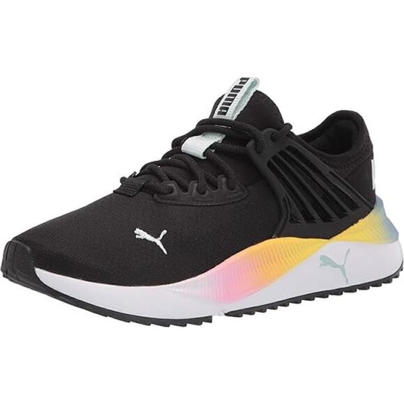 Puma Other - Puma Kids Size 4C Black Green Cantaloupe Pacer Future Allure Sneakers Casual